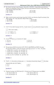 Terjawab • terverifikasi oleh ahli. Soal Dan Kunci Jawaban Uas Matematika Smp Semester 2 Kelas 7 Tahun 20