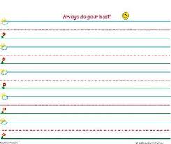 Each letter, number or character is written within a . First Grade Homeschool Alphabet Writing Writing Paper First Grade Writing