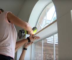 diy window trim to cover and existing half circle window half circle window half moon window arched window coverings