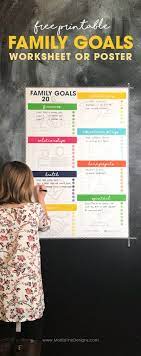 Family Goal Worksheet Free Printable Worksheet Or Poster Goals Worksheet Family Goals Free Goal Printables