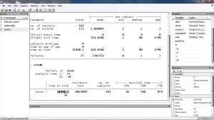 How To Describe And Summarize Survival Data Using Stata Youtube