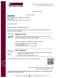 In the 2015 election, liberal leader justin trudeau branded himself as canada's #feministpm to stunning success, turfing stephen harper's. Voter Registration Letters Mailings Dated September 4 2019 Elections Canada