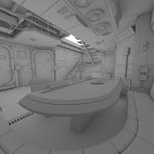Interior Spaceship Scene 2 3d Model Spaceship Interior Futuristic Interior 3d Model