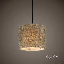 15.76 inch wicker rattan shade pendant 60w light fixture rustic hanging ceiling lamp. Uttermost Knotted Rattan Light Mini Drum Pendant Pendant Light Light Pendent Lighting