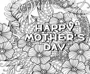 Happy mothers day with flowers. Mothers Day Coloring Pages To Print Mothers Day Printable