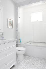 Mosaic tiles can be made from stones like travertine, marble, real pebbles, glass, metal, porcelain and more, ensuring you can achieve any look you dream of. White Mosaic Tiles Bathroom Ideas Trendecors