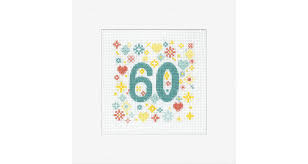 Michellegreg franks • 3 pins. 60th Celebration Cross Stitch Card Kit Only 10 90