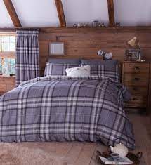 Grey Tartan Bedding Duvet Cover Quilt Cover Or Matching Grey Tartan Curtains Bettwasche Federbetten Luxusbettwasche