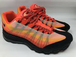 Nike Air Max 95 Dynamic Flywire Black Orange Yellow Size 9 554715 838 Nike Runningshoes Nike Casual Shoes Nike Air Max Nike Air Max 95