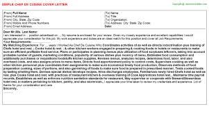 Easy to adapt for chef de partie, sous chef, professional cook. Chef De Cuisine Cover Letters