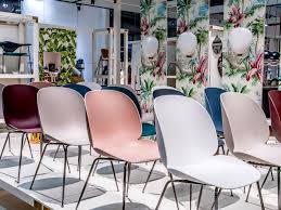The hugely admired gubi beetle dining chair from design duo gamfratesi, available with a slim black base and plastic shell seat in multiple colours. Gubi Beetle Dining Chair Unupholstered By Gamfratesi Chaplins