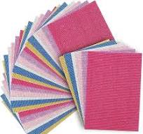 Corrugated Glitter Cardboard Sheets for Crafts (A4 Size, 6 Colors, 30 Pack)