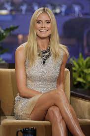 heidi klum s shiny talk show leg you into it model legs heidi klum beauty tips for hair