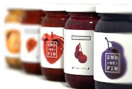 End Or Fin Jam Packaging Juice Packaging Food Packaging Design