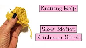 How to graft the toes of socks. Knitting Help Slow Motion Kitchener Stitch Youtube