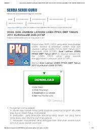 Apr 01, 2021 · persiapan un dan usbn sudah didepan. Soal Usbn Pkn Smp 2017 Pdf Jawabanku Id