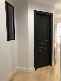 Vitre Porte Noire Entree Lumineux Portes Interieures Noires Peinture De Portes Interieures Deco Porte Interieure
