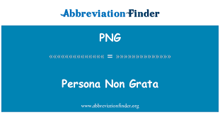 In diplomacy, a persona non grata is a status sometimes applied by a host country to foreign diplomats to remove their protection by diplomatic immunity from arrest and other normal kinds of prosecution. Png Definition Persona Non Grata Abbreviation Finder