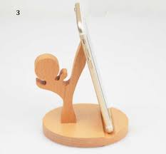 Creative Wooden Decorative Small Humanoid Cell Phone Stand Car Cell Phone Holder Cell Phone Holder Cell Phone Stand