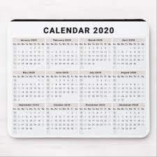 Clear Print Monthly Classic 2020 Calendar Dates Mouse Pad Calendars 2019 Personalized Calendar Office Mouse Pad Calendar Calendar Date