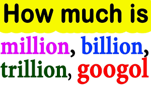 What words were used before this time to talk about large numbers? How Many Zeros In Million Billion Trillion Googol Gazillion Youtube
