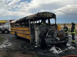 School bus catches fire with children on board in Colorado, all escape