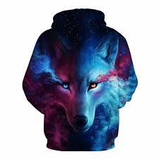 Details About 3d Print Space Galaxy Wolf Sweatshirt Jacket Pullover Hoodie Sweater Cool