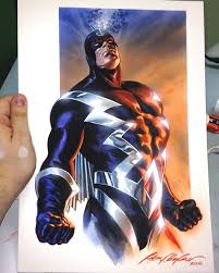 Black Bolt And Medusa Son Felipe Massafera On Instagram Black Bolt Commission Marvel Blackbolt Inhumans Painting Gouache Watercolor Black Bolt Marvel Black Bolt Marvel Inhumans