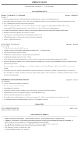 Whichever resume sample you follow, be sure to stay consistent with the formatting. Instrument Technician Resume Sample Mintresume