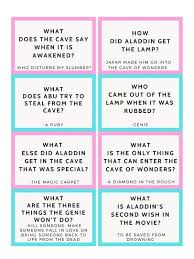 Sep 14, 2021 · for more quizzing, check out these 'star wars' trivia questions and transport yourself to more nostalgic moments through this 2000s trivia. Aladdin Movie Trivia Quiz Free Printable The Life Of Spicers