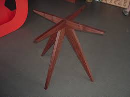 Table tops & bases for custom tables. Custom Walnut Modern Table Base For Round Glass Top By Jonathan Walkey Furniture Maker Custommade Com