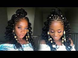 Fulani Inspired Braids With Beads Feat Her Given Hair Alicia Keys Inspired Video Black Hair Info Braided Hairstyles Natural Hair Styles Braids With Beads
