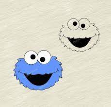 Cookie Monster Sesame Street Svg Dxf Eps Png Cricut Vector Monster Cookies Monster Tattoo Poster Prints