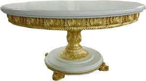 Top marken günstige preise große auswahl. Casa Padrino Luxus Barock Esstisch Rund Weiss Gold Mit Glasplatte 140 Cm Barocktisch Mobel