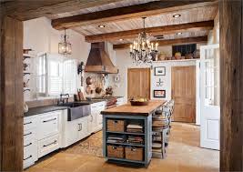Homey Country Rustic Kitchen By Richard Ourso On Homeportfolio No Upper Cabinets Sink And Stove On One Wal Rustic Kitchen Design Kitchen Design Home Kitchens