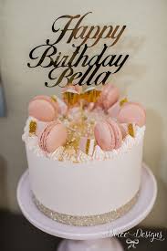 Happy Birthday Rose Gold Cake Modern Pink Gold Birthday Party Golden Birthday Cakes 22nd Birthday Cakes 19th Birthday Cakes