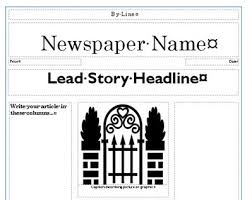 Kids fill in the blanks with favorites and activities geared to their age group. Creating Newspapers In The Classroom Scoop It