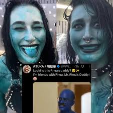 Yeah I never seen someone completely blue