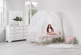 Bunk bed, almost new condition. White Princess Carriage Bed Curtain Amart Furniture