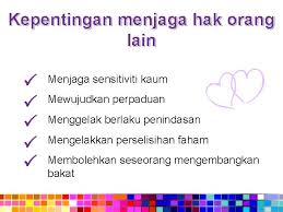For more information and source, see on this link : Unit 3 Hormati Hak Orang Lain Peka Terhadap