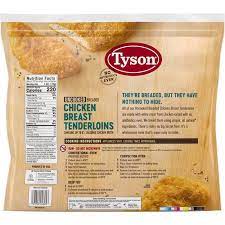 210 calories, nutrition grade (b minus), problematic ingredients, and more. Tyson All Natural Uncooked Breaded Chicken Breast Tenderloins 5 Lb Frozen 5 Lb Instacart