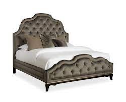 Finished back to bed—can be placed off of wall. Upholstered Bed King Caracole