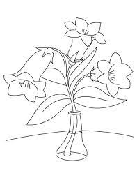 Three Bellflower Coloring Page Love Coloring Pages Embroidery Flowers Pattern Coloring Pages