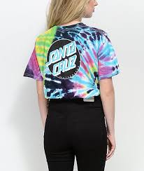 Santa Cruz Black And Blue Tie Dye Shirt Santa Cruz Other Dot Flashback Tie Dye T Shirt Zumiez Zumiez Outfits Loose Tshirt Outfit Tie Dye Fashion