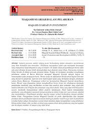 Tujuan yang ingin dicapai oleh syariat ini untuk merealisasikan kemaslahatan hamba. Maqasid Al Shariah In Finance Research Papers Academia Edu