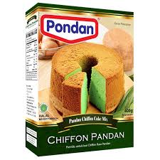 100 gram mentega, lelehkan 120 gram tepung terigu protein rendah 75 gram gula pasir (untuk putih telur) 50 gram gula pasir, yang butirannya lembut (untuk kuning telur) 30 ml air daun suji 5 kuning telur 5 putih telur 1/2 sendok teh cream of tartar 1/2 sendok teh garam. Pondan Chiffon Pandan 400gr Shopee Indonesia