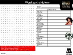 Which motown group had a hit with: Motown Music Worksheets Teaching Resources Teachers Pay Teachers