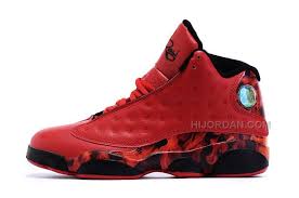 Air Jordan 13 Black And Red Nike Air Jordan Xiii 13 Ray Allen Miami Heat Custom Full Red Leather For Sale Price 94 00 Air Jordan Shoes Michael Jordan Shoes Red Nike Shoes Air Jordans Sneakers Men Fashion