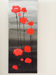 Acrylic Black White And Red Paintings Rainy Day Black White Red Acrylic Painting Painting Acrylic Painting Handmade