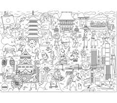 Makii Mega Colouring Picture Japan Orange Mayonnaise